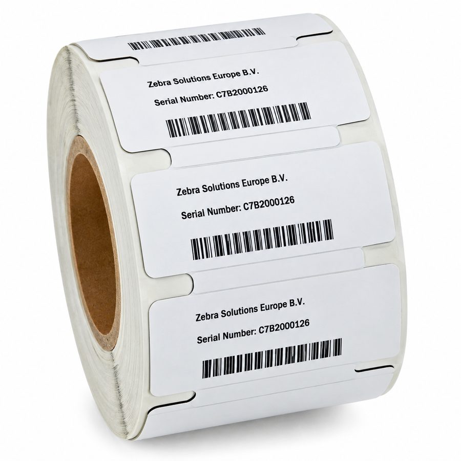 Zebra RFID-etiketter, Silverline Slim II ETSI (Monza R6-P) On-metal, 100x40Ø76 mm, 250 st/rulle
