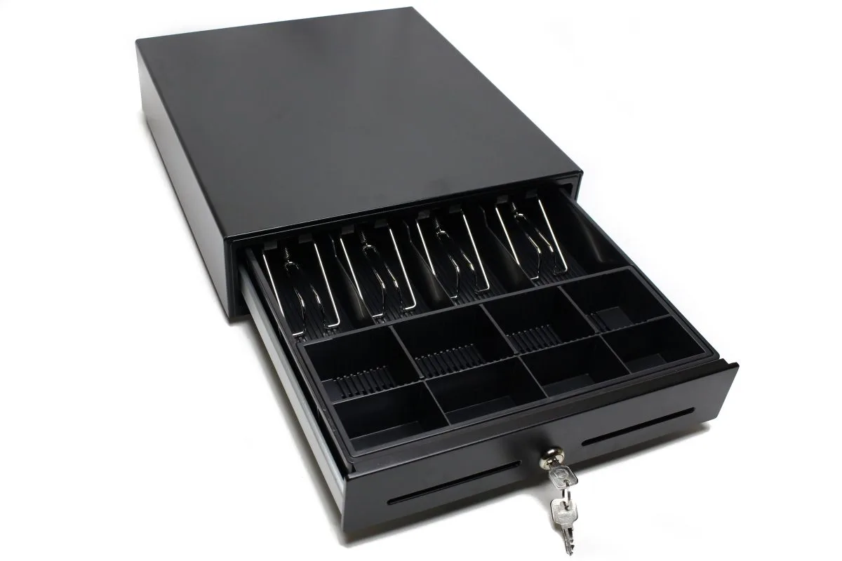 Kassalåda, 4 sedelfack, Svart, Maken MK-350