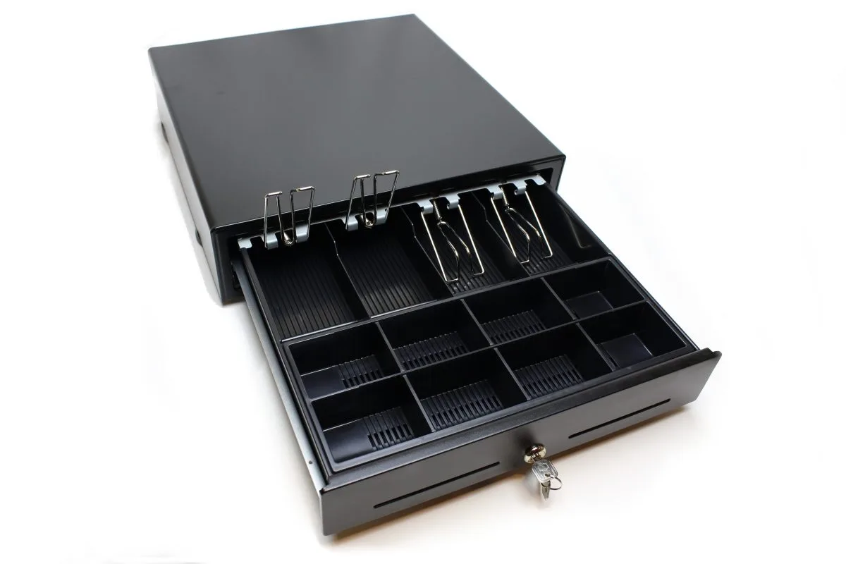 Kassalåda, 4 sedelfack, Svart, Maken MK-410