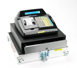 Begagnat kassaregister, inkl. kontrollenhet & kassalåda, Custom Max.com