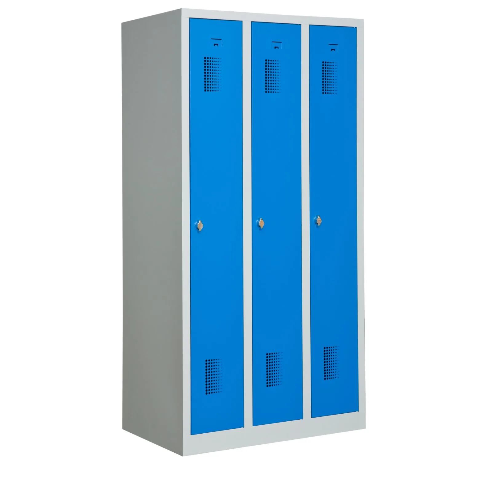 Klädskåp med tre dörrar, Färdigmonterat, Hänglåsklinka, G-03