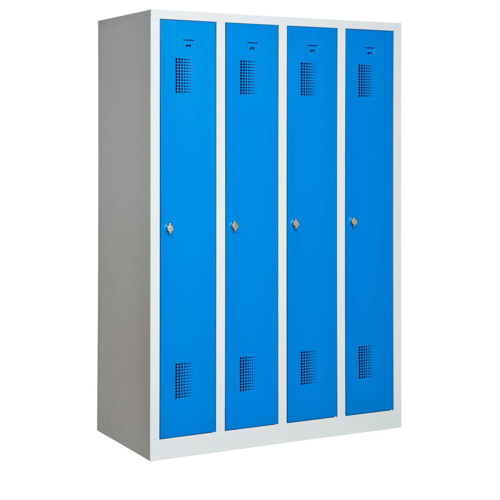 Klädskåp med fyra dörrar, Färdigmonterat, Hänglåsklinka, G-04