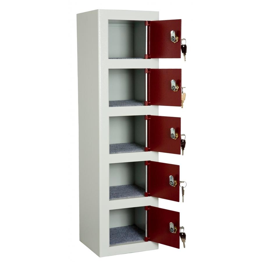 Mobilförvaringsskåp, 5 fack, Småfacksskåp för telefoner, SMG-5N