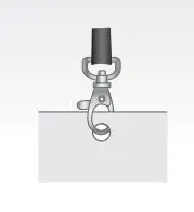 Halsband för ID-bricka, med hundkoppelkrok, Marinblå färg, Förpackning 100 st