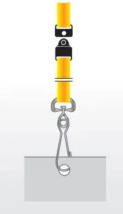 Halsband för ID-kortshållare, med säkerhetssnäppe, Röd färg, Förpackning 100 st