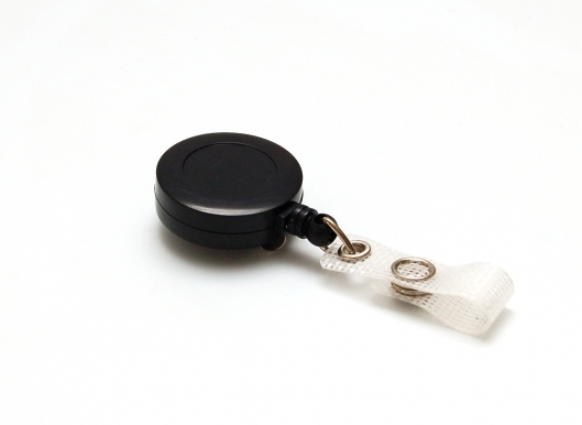 Jojo i plast med bältesklämma, för ID-kortshållare, Svart färg, Förpackning 100 st