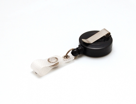 Jojo i plast med bältesklämma, för ID-kortshållare, Svart färg, Förpackning 100 st