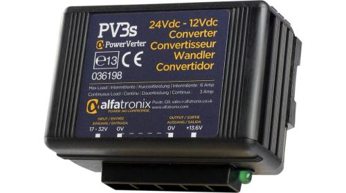 Omvandlare för strömförsörjning av etikettskrivare i truck (12 V till 24 V), Alfatronix Brodit DC/DC