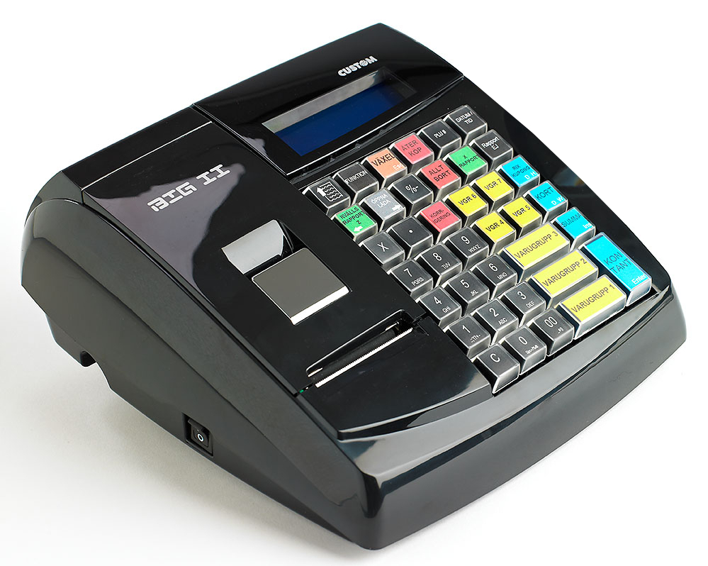 Kassaregister, Salong, Butik, Custom Big II, med kontrollenhet