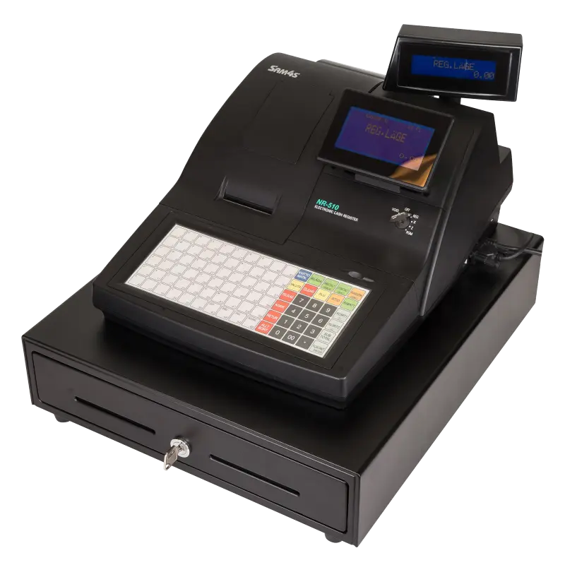 Kassaregister, inkl. kassalåda, kontrollenhet, Sam4s NR-510BEJ