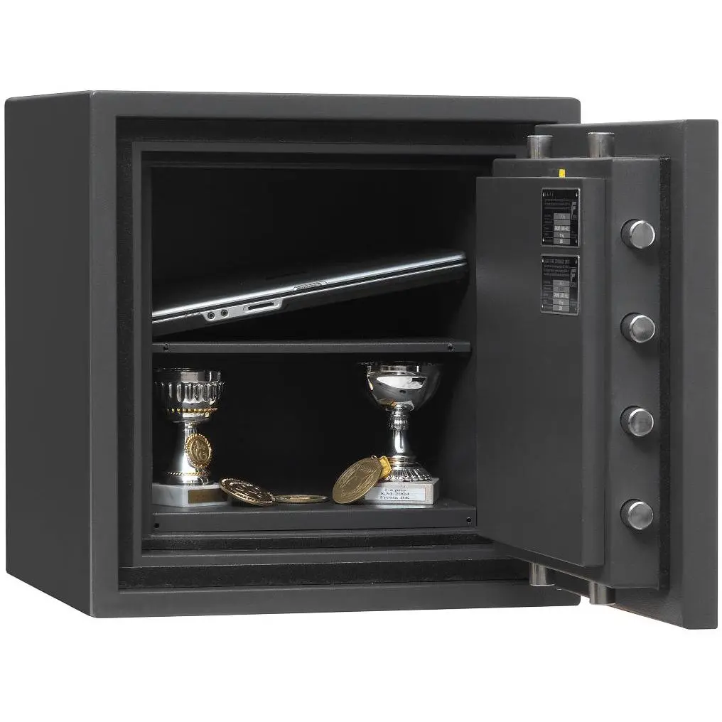 Värdeskåp, Inbrottsklassat, Grade I, Brandsäkert, 60P, Elkodlås, Garant 46E