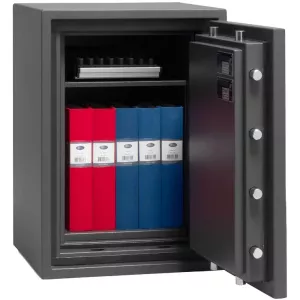 Värdeskåp, Inbrottsklassat, Grade I, Brandsäkert, 60P, Elkodlås, Garant 67E