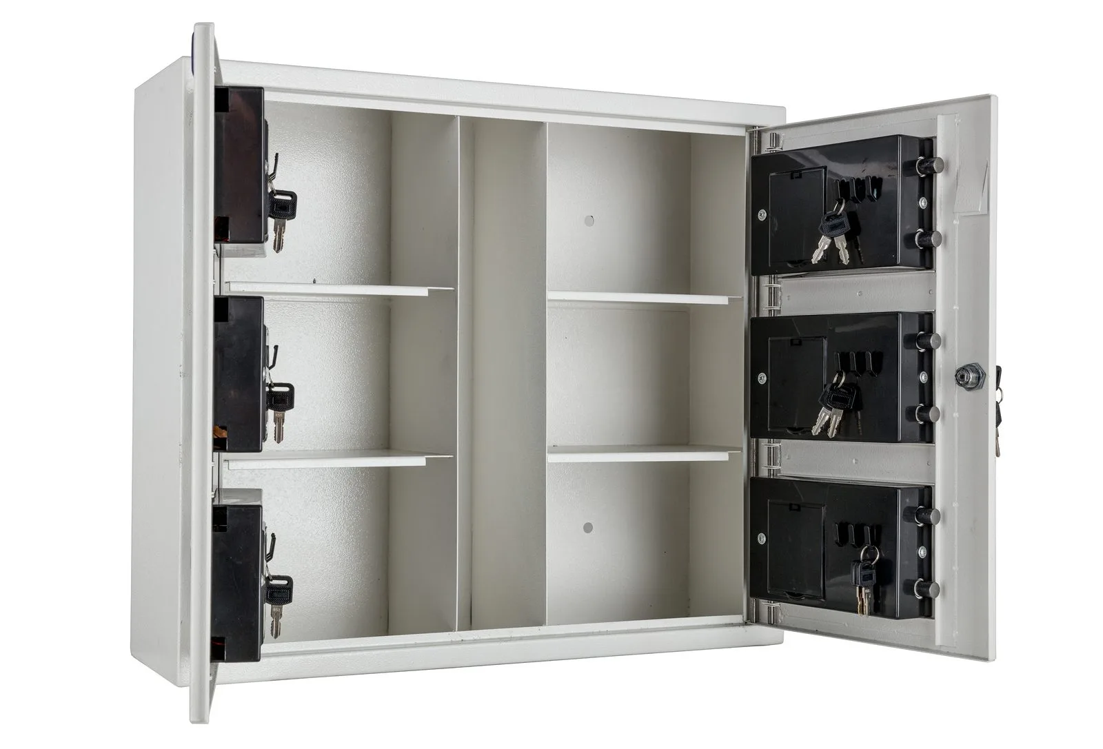 Mobilskåp med elkodlås, 6 fack, NTS-6
