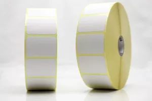 Etikettrulle, DT, Perf, 38x25Ø25,4 mm, 2580 st/rulle