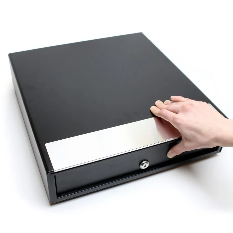 Kassalåda, 4 eller 5 sedelfack, Manuell öppning, Svart, HP-123