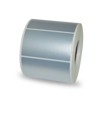 Plastetiketter i silver, Zebra Z-Ultimate 3000T, 102x76Ø76 mm, 1890 st/rulle