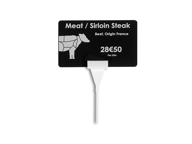 Korthållare för mat & restaurang, Godkänd för livsmedel, 8 cm hög, Förpackning 25 st