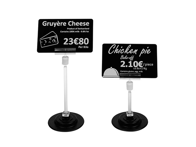 Korthållare med stolpe och magnet, 8 cm hög, Förpackning 25 st