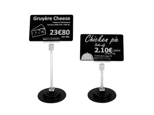 Korthållare med magnetstolpe, 12 cm hög, Förpackning 25 st