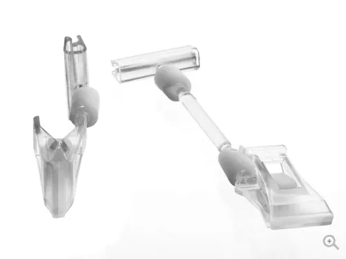 Korthållare med plastklämma, 8 cm, Förpackning 25 st