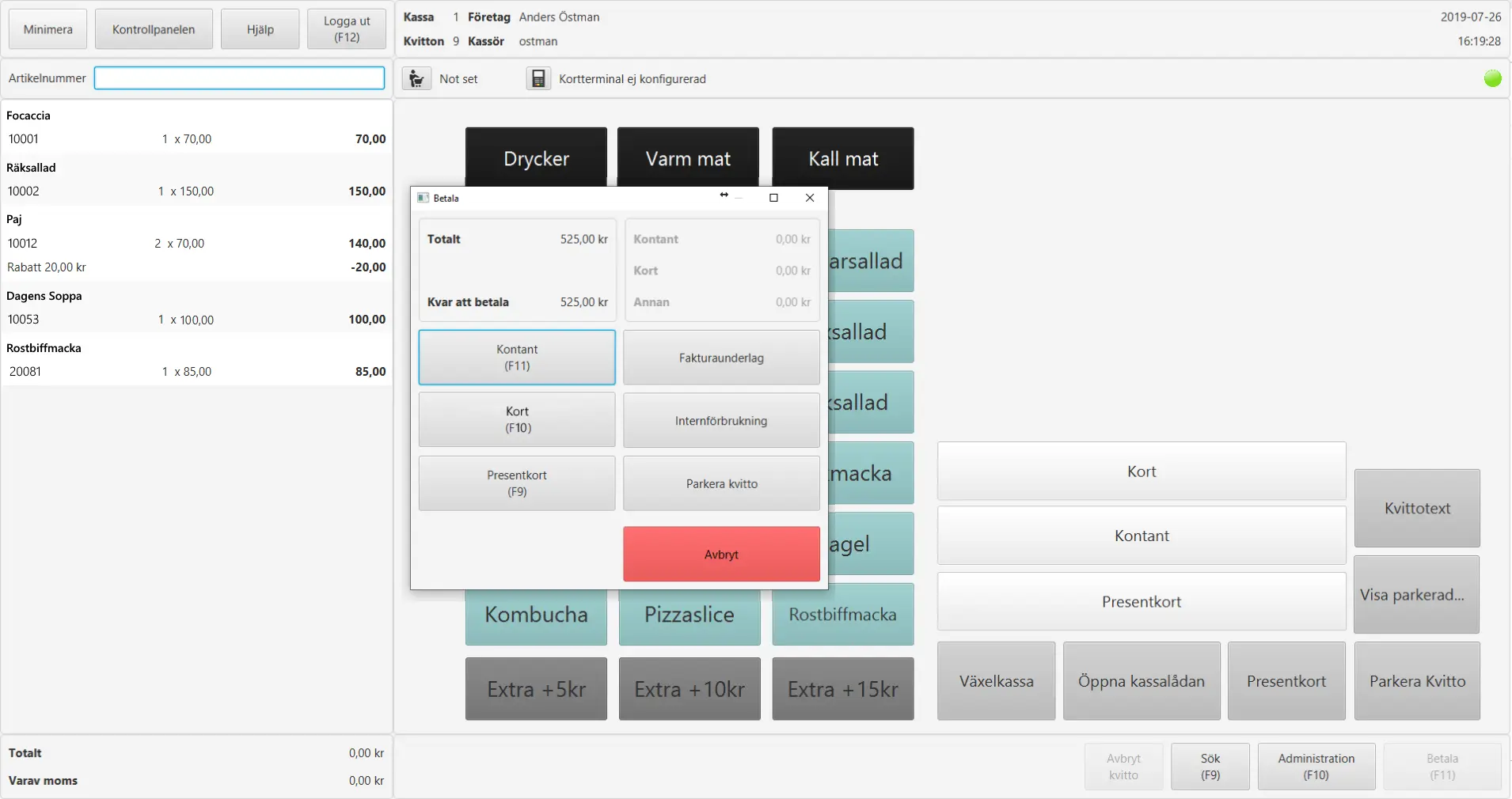 EasyCashier, Kassaprogram för salong och butik, inkl. 12 månaders licens