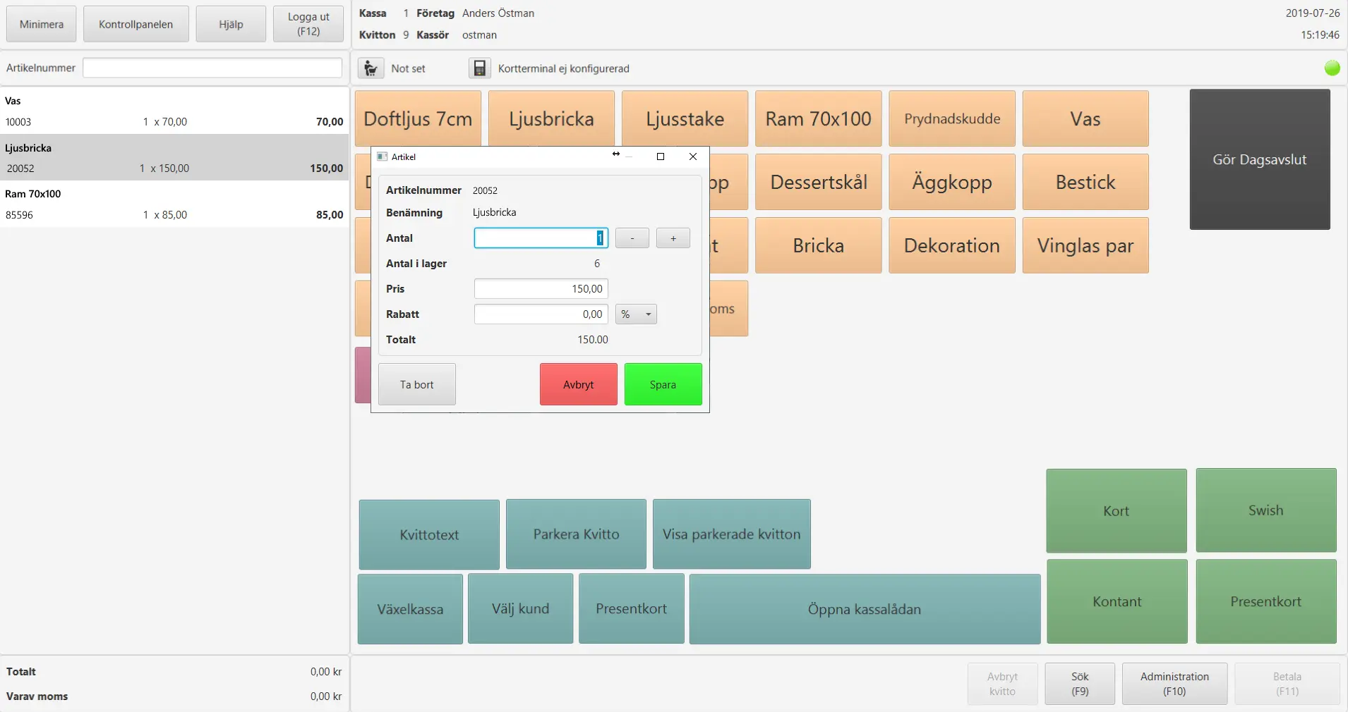 EasyCashier, Kassaprogram för salong och butik, inkl. 12 månaders licens