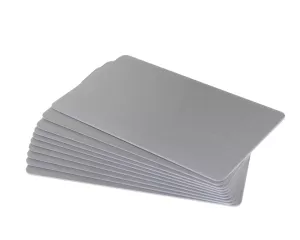 Plastkort i silver, 100-pack
