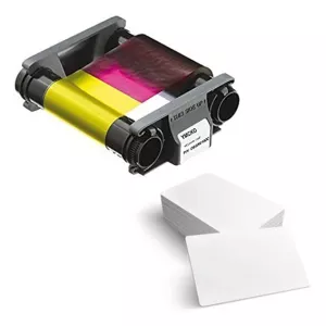 Färgband, inkl. 100 plastkort, för Evolis Badgy200