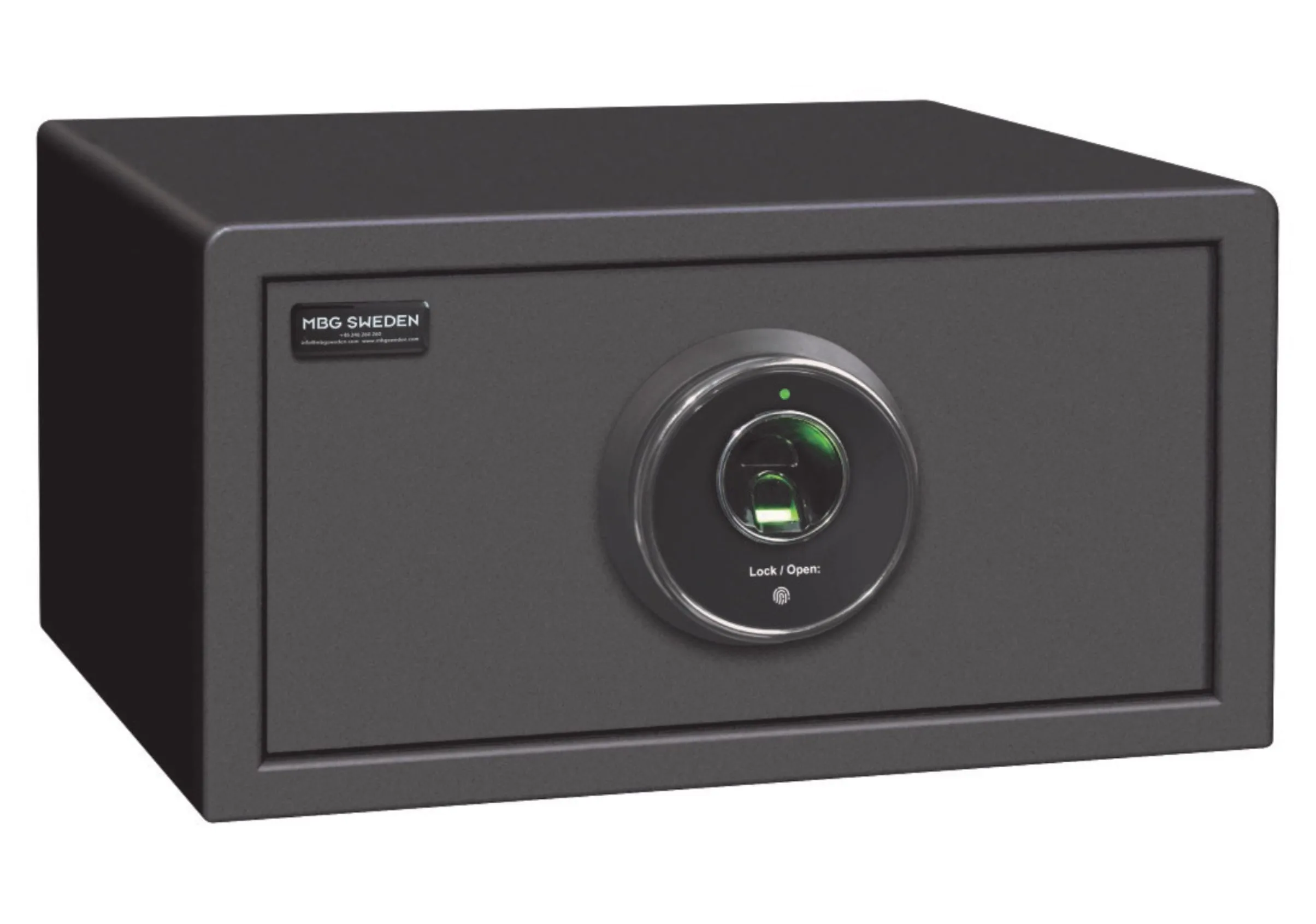 Kassaskåp med fingeravtryckslås, för laptops och surfplattor, BioPin-23