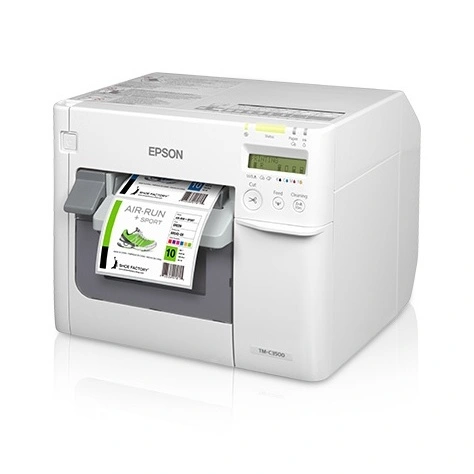 Etikettskrivare, Färg, Bläckstråle, USB, LAN, Sax, NiceLabel, Epson ColorWorks C3500