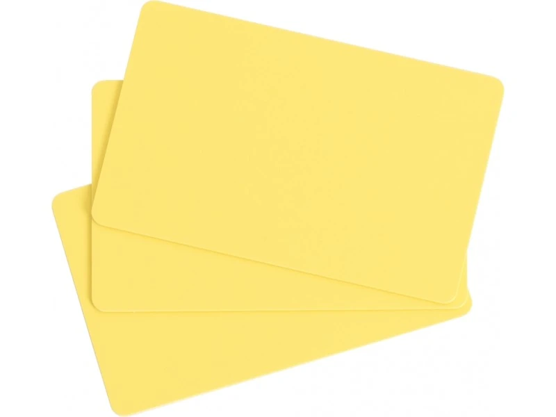 Gula plastkort, 100-pack