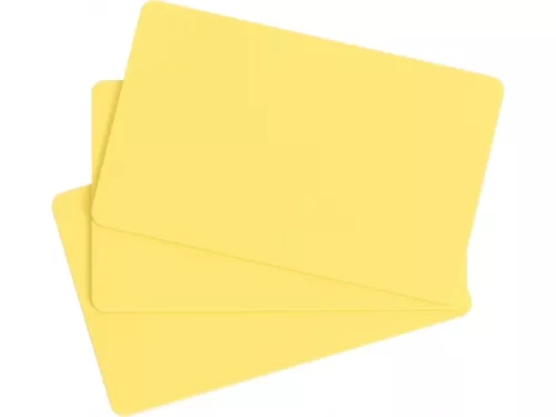Gula plastkort, 100-pack