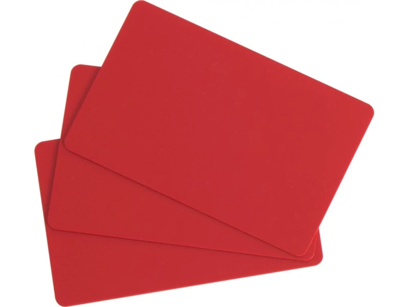 Röda plastkort, 100-pack | butikskassa.com