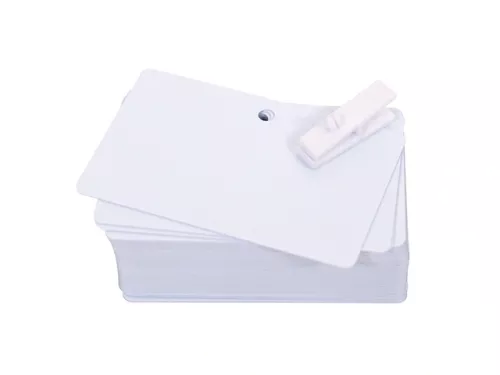 Plastkort med 5 mm hål, 100-pack