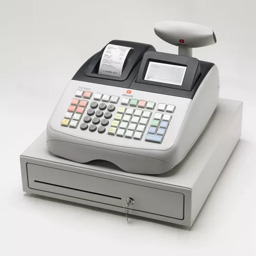 Kassaregister, inbyggd kassalåda & kunddisplay, Olivetti ECR-8200