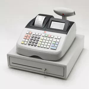 Kassaregister, inbyggd kassalåda & kunddisplay, Olivetti ECR-8200