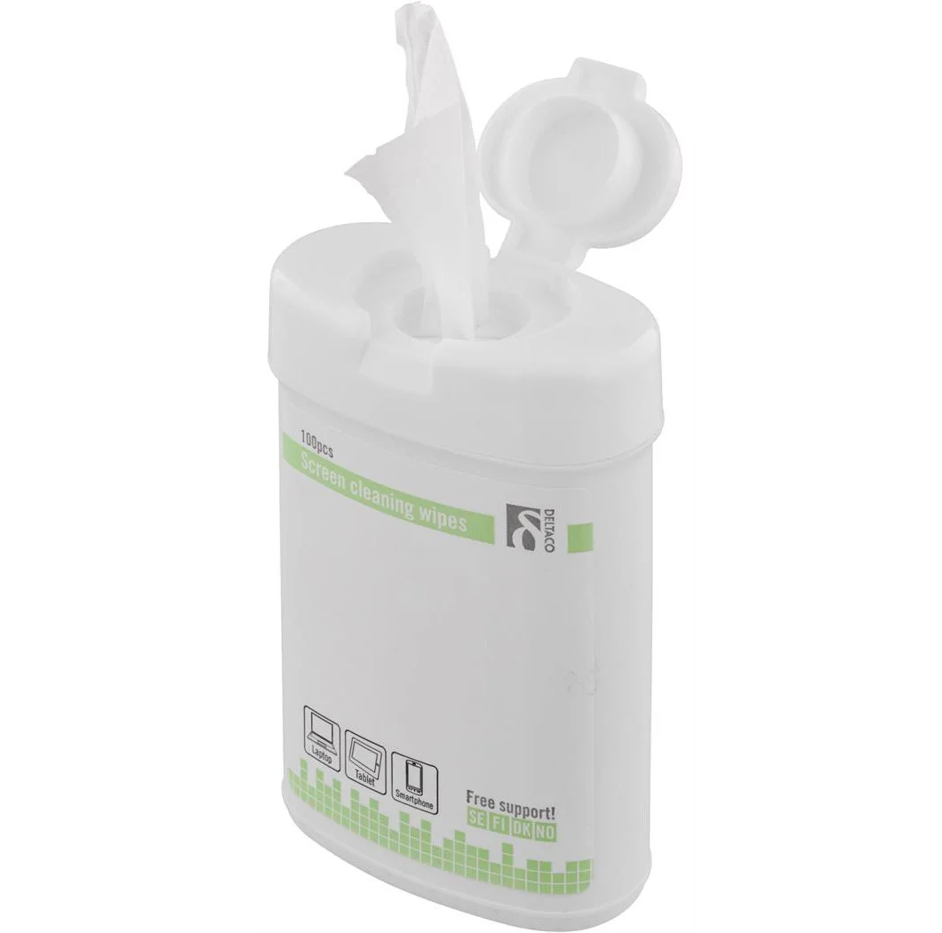 Våtservetter för rengöring av skärmar