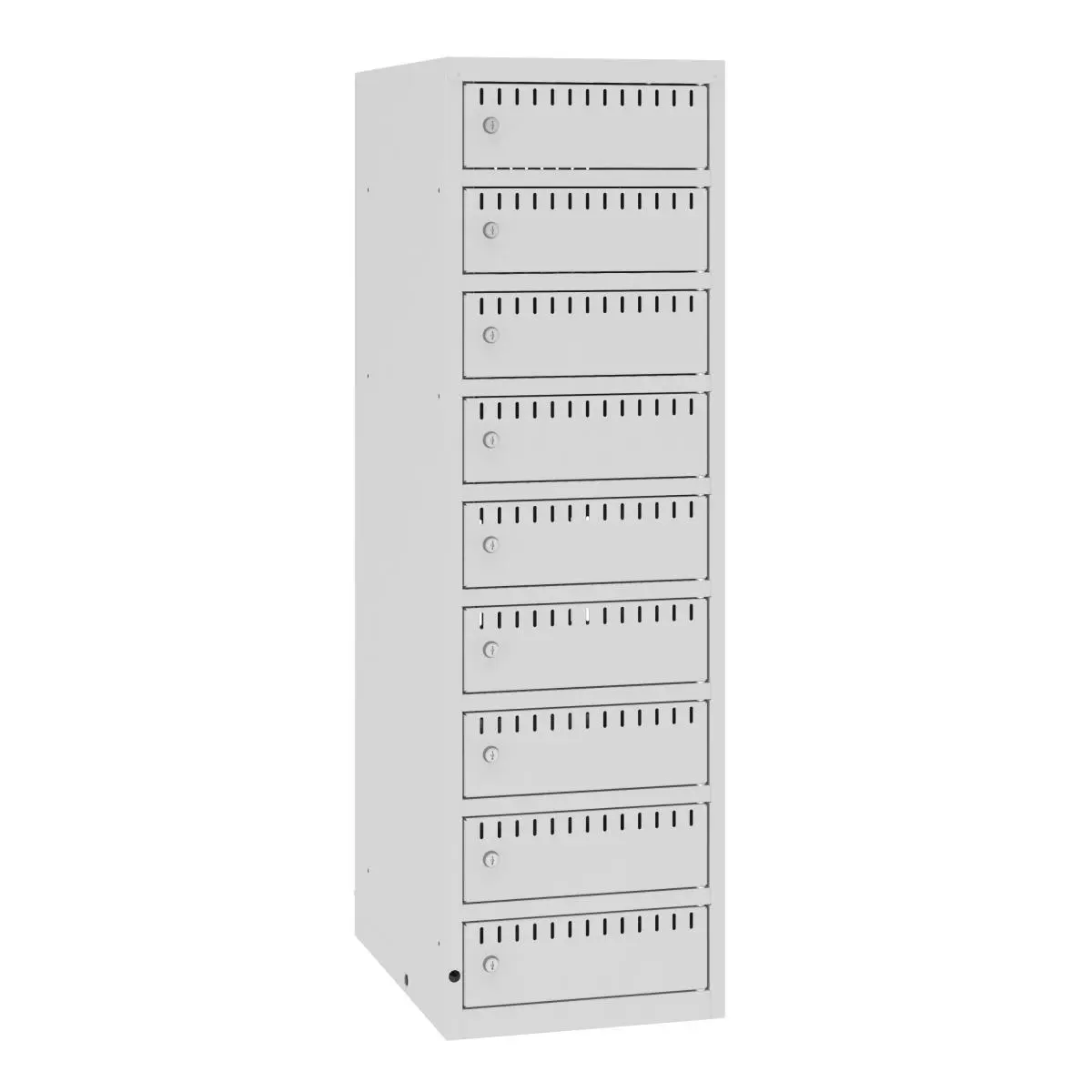 Laddskåp för cykelbatterier, 9 fack, Hänglåsklyka, Jolt-F9