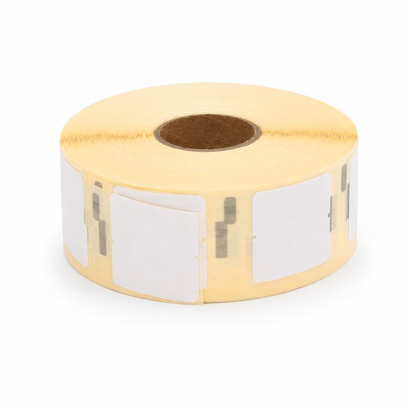 Dymo-etiketter, 25x25 mm, 750 st/rulle