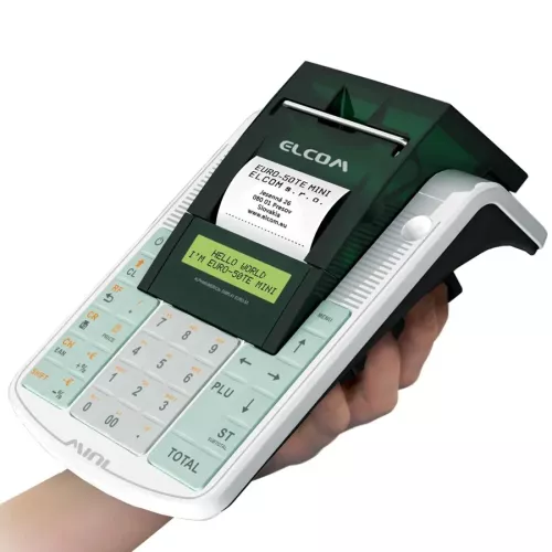 Kassaapparat, inkl. kontrollenhet, Elcom Euro-50TE Mini