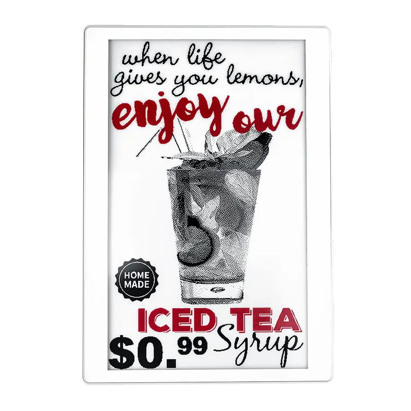 Elektronisk etikett (ESL), 7,5 tum, 3-färgig, E-ink, Opticon EE-750R