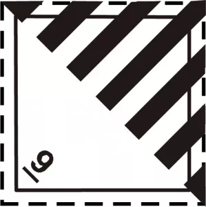 Farligt gods-etiketter, Övriga farliga ämnen och föremål, 100x100 mm, 250 st etiketter/rulle