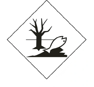 Farligt gods-etiketter, Miljöfarliga ämnen, 100x100 mm, 250 st etiketter/rulle