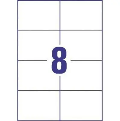 Etiketter på A4-ark, 105x74 mm, 8 etiketter/ark