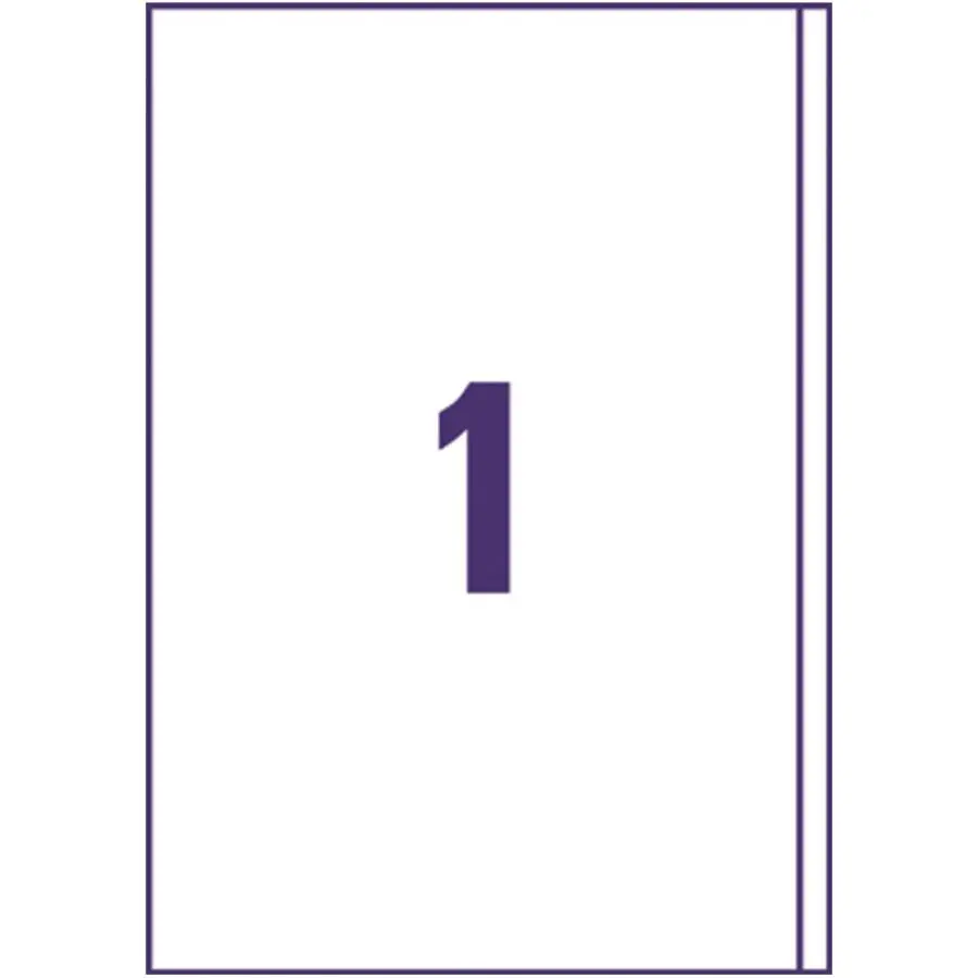 Etiketter på A4-ark, 200x297 mm, 1 etikett/ark