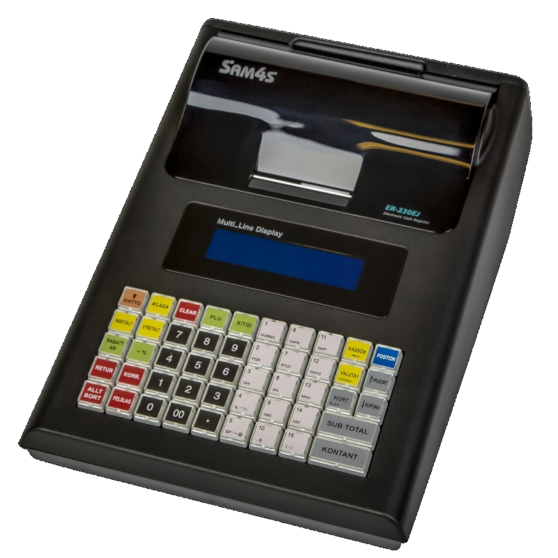 Batteridriven kassa, inkl. kontrollenhet, Sam4s ER-230EJ