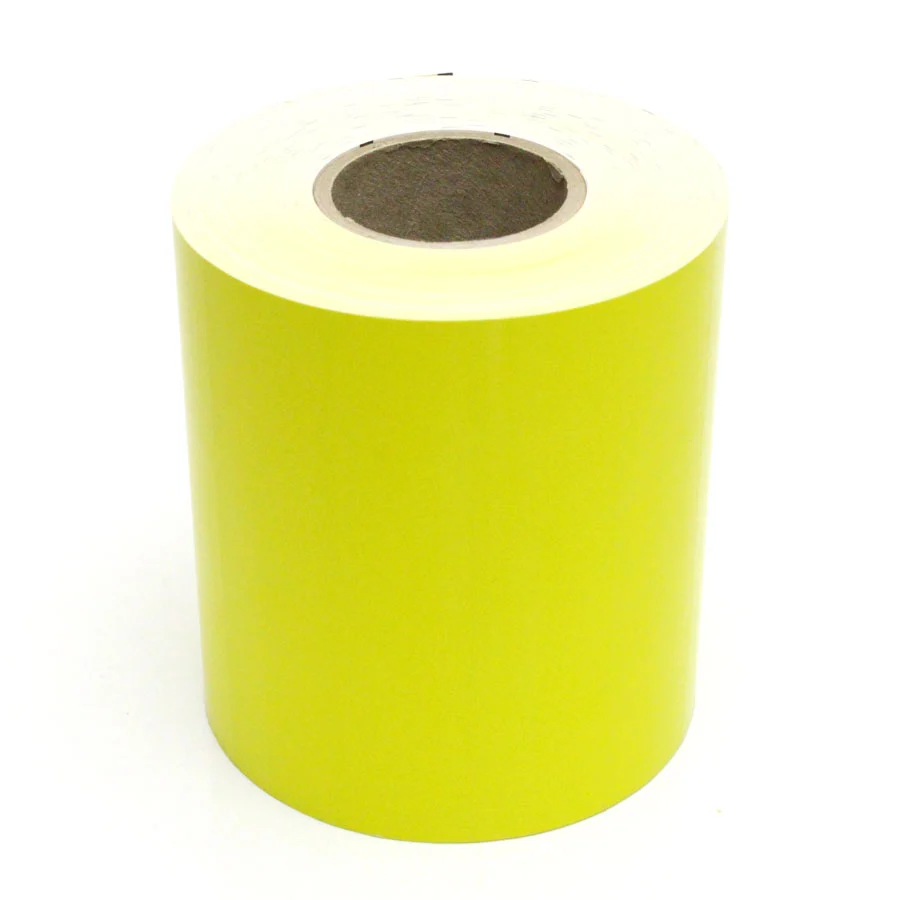 Gula hyllkantsetiketter, TT, Läsmärke (Blackmark), 105x25Ø40 mm, 1250 st