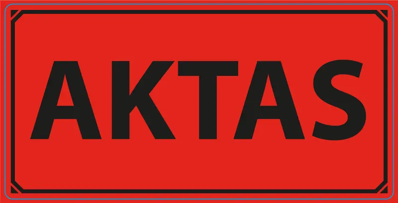 Varningsetikett, Varningssymbol, "AKTAS", 100x50 mm, 1000 st etiketter