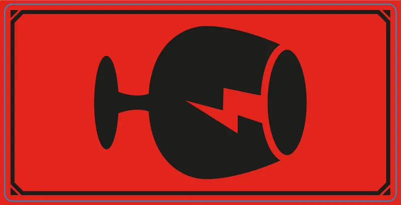 Varningsetikett, Symbol, Glas, 100x50 mm, 1000 st etiketter