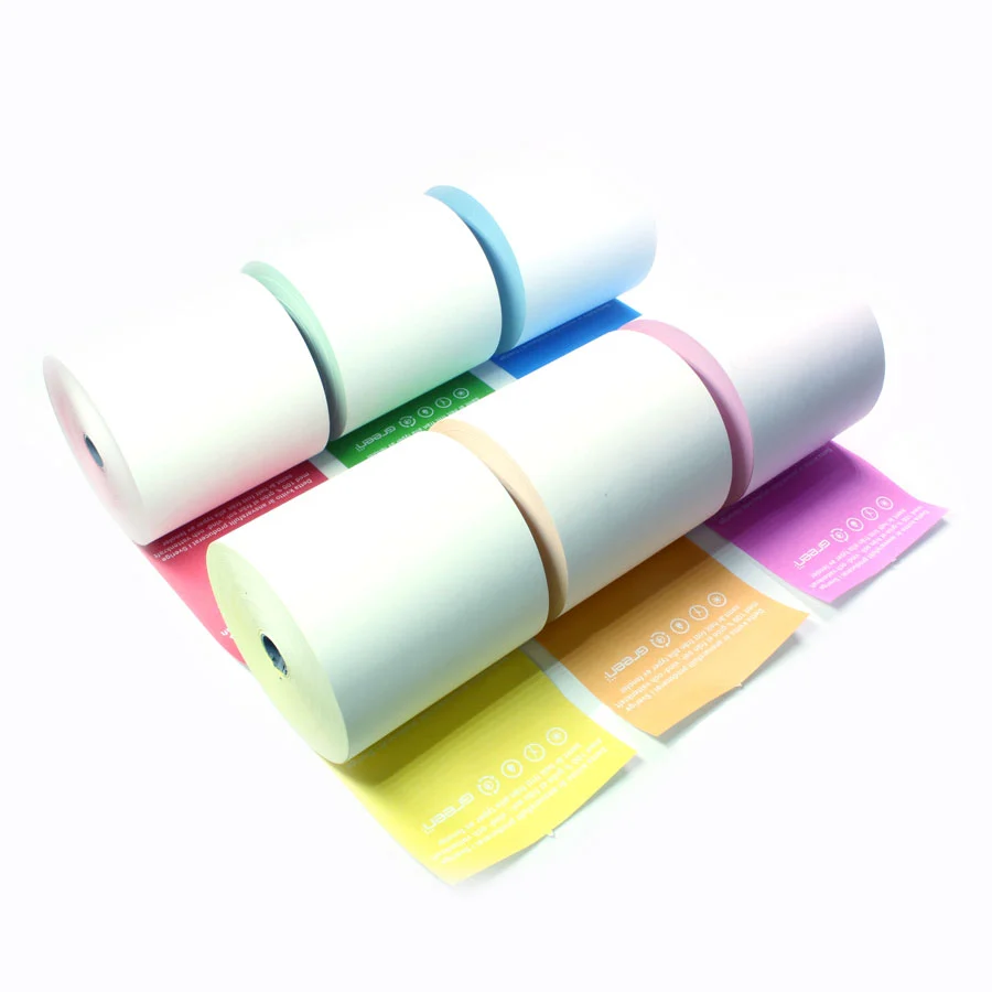 Färgmix av kvittorullar till kvittoskrivare, Bredd: 80 mm, Längd: 56 m